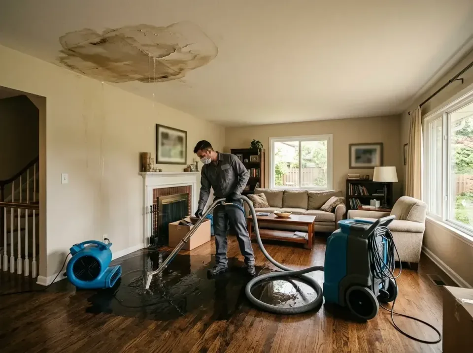 attic-pipe-burst-ceiling-drip-008 — frequently asked questions, Water Damage Restoration & Carpet Care in Frederick, MD